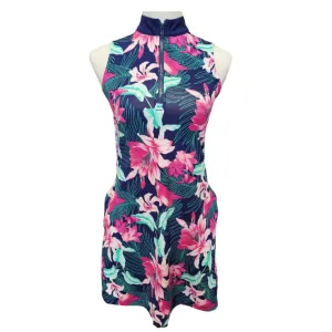 NEW Tommy Bahama Navy Floral Print Sleeveless Golf Dress Size XS MSP$148
