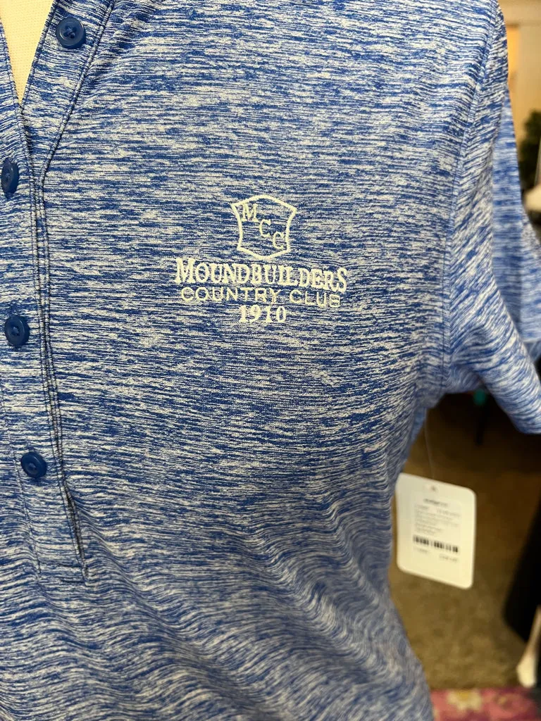 New Under Armour  Blue Heather Polo Size M MSP$60