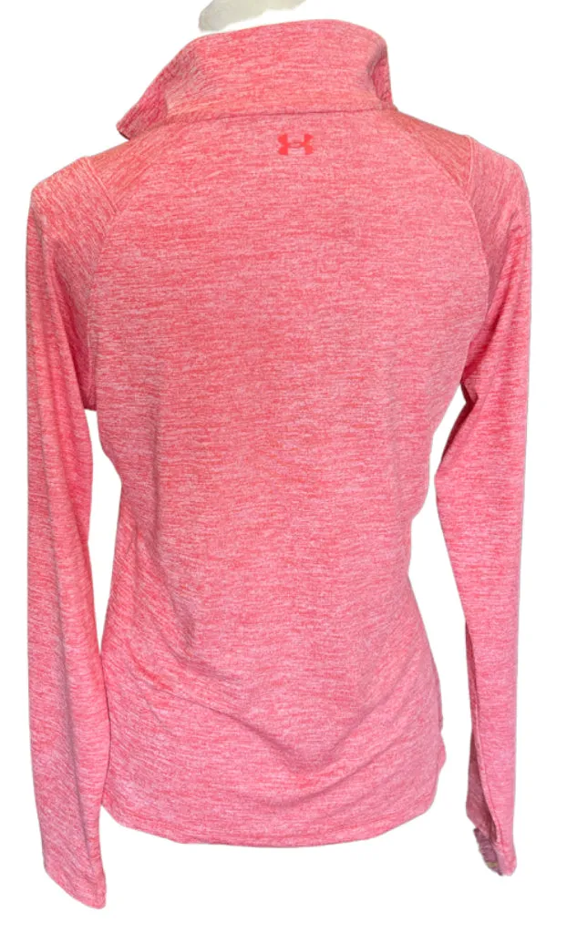 New Under Armour Coral Heather 1/4 Zip Pullover Size M. MSP$50