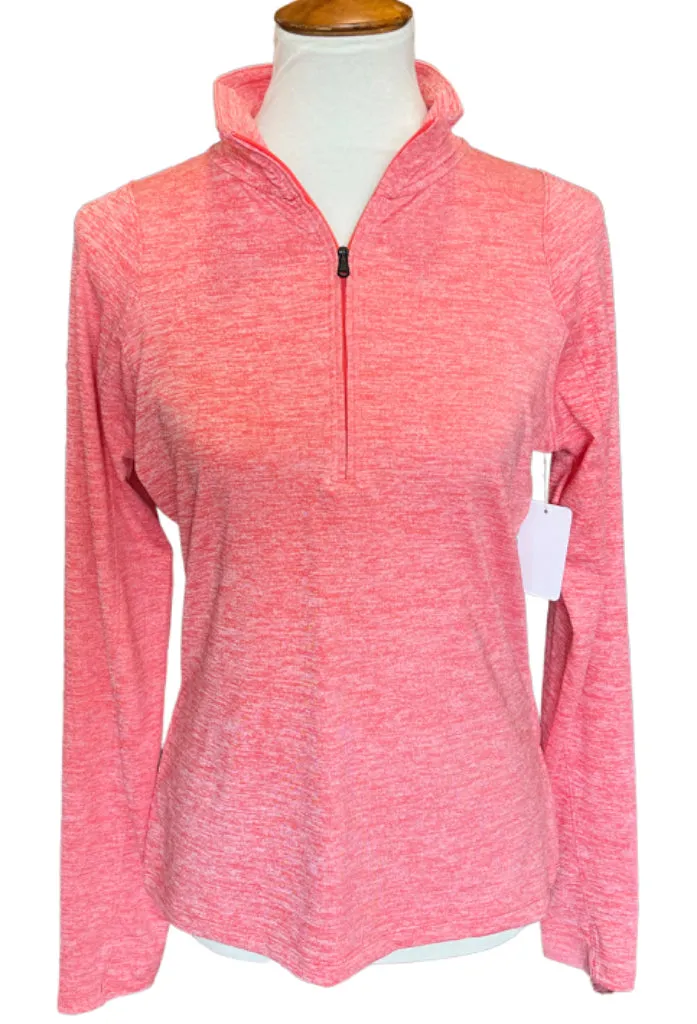 New Under Armour Coral Heather 1/4 Zip Pullover Size M. MSP$50