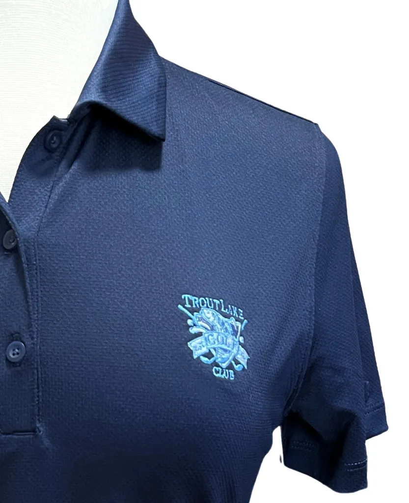 NEW Under Armour Women's 3 Button Navy Short Sleeve Golf Polo Size M MSP$70