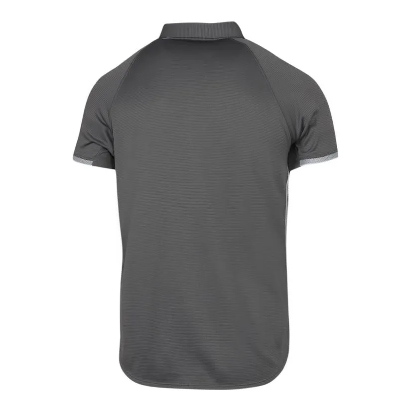 NEW Under Armour Women's 5 Button Short Sleeve Gray Golf Polo w/White Mesh Trim Size XL MSP$40