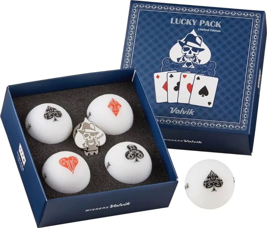 New Volvik Lucky Pack Golf Balls w/Hat Clip & Ball Marker