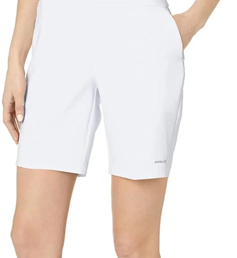 New White Annika By Cutter & Buck Competitor Pull-on Golf Shorts MSP$82