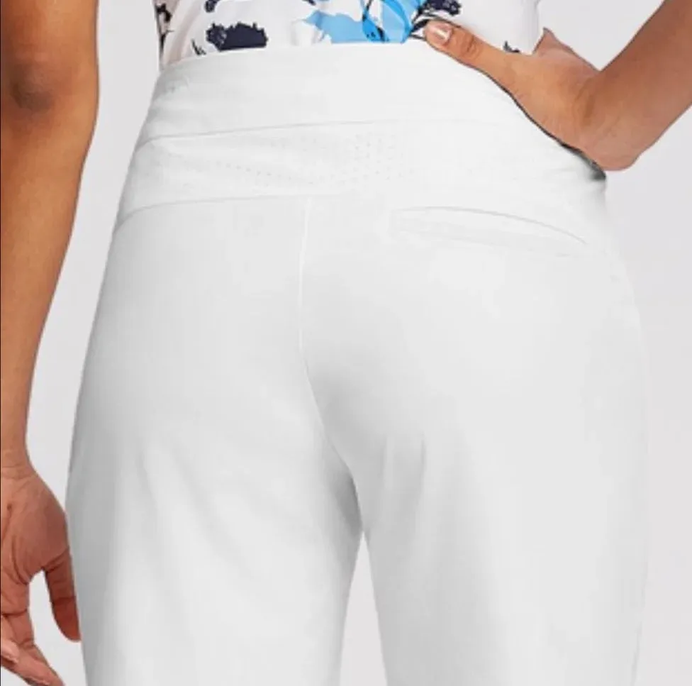 New White Annika By Cutter & Buck Competitor Pull-on Golf Shorts MSP$82