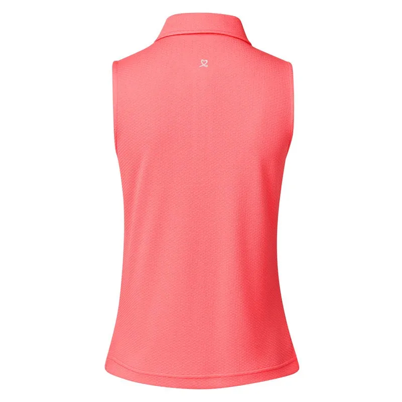 New Women's Daily Sports Peoria Coral Sleeveless Golf Top MSP$70