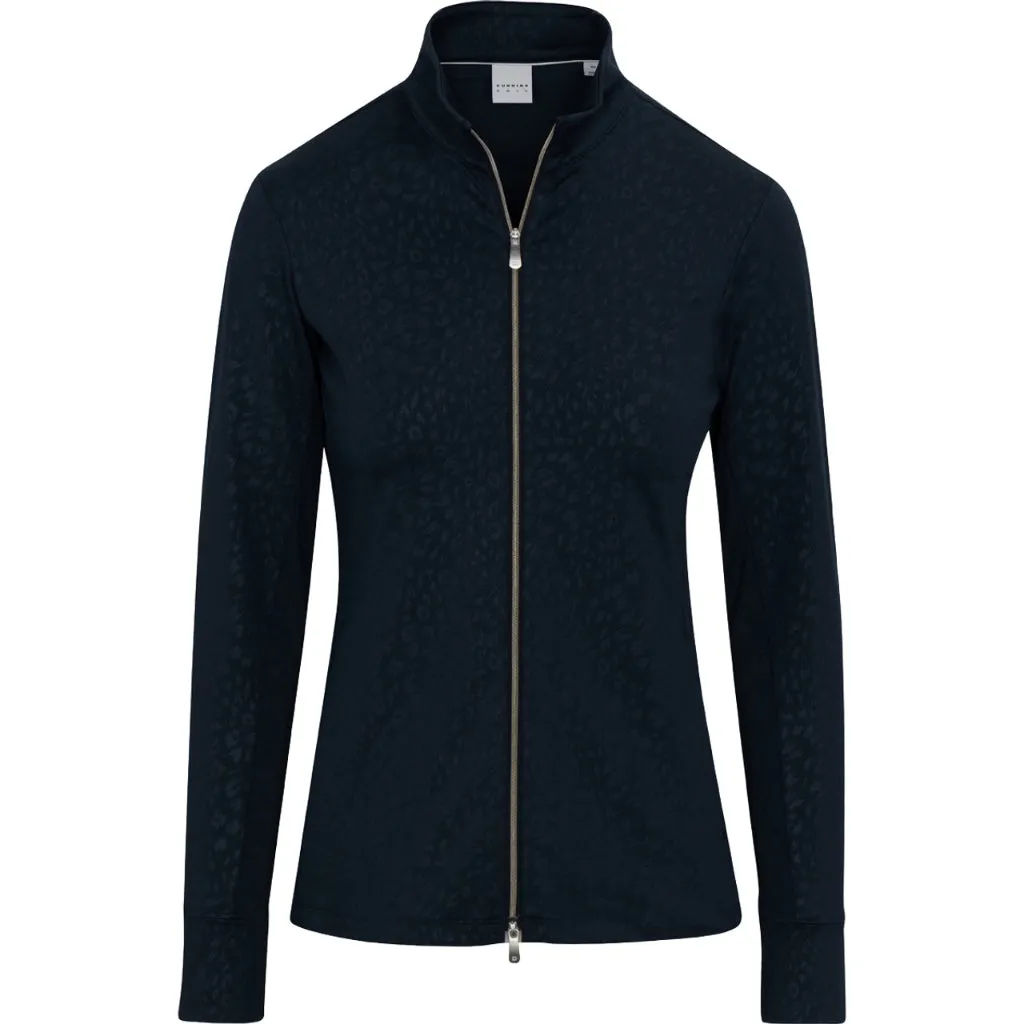 New Women's Dunning Golf Fallow Embossed Performance Jacket - Navy Halo MSP$128