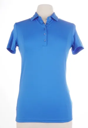New Women's Dunning Player Finley Jersey Performance Golf Polo - Azure MSP$85