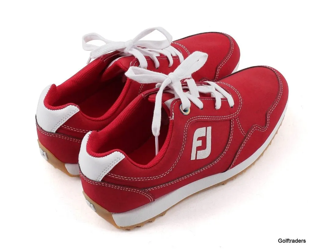 New Women's Footjoy FJ Retro Red Golf Shoes Size 8.5 MSP$
