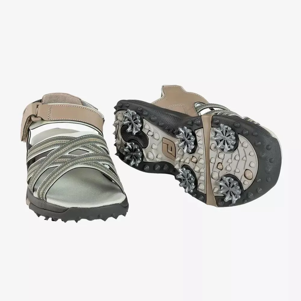New Women's Footjoy Golf Sandals - Tan/Light Gray MSP$90