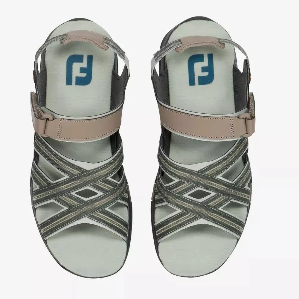 New Women's Footjoy Golf Sandals - Tan/Light Gray MSP$90
