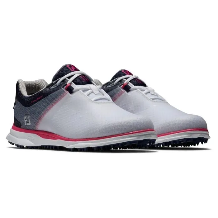 New Womens Footjoy Pro SL Sport Golf Shoes- White/Navy Pink  MSP$175