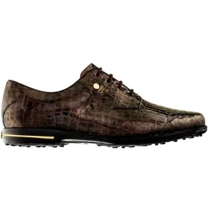 New Women's Footjoy Tailored Collection Bronze Snakeskin Print Golf Shoes Size 8