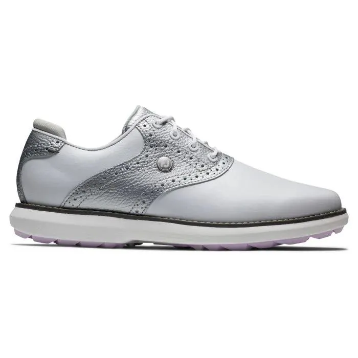 New Women's Footjoy Traditions  Golf Shoes - White/Silver Size 9 MSP$120