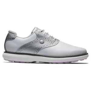 New Women's Footjoy Traditions  Golf Shoes - White/Silver Size 9 MSP$120