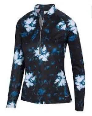 New Women's Greg Norman Brava 1/2 Zip Long Sleeve Golf Top Size M MSP$89