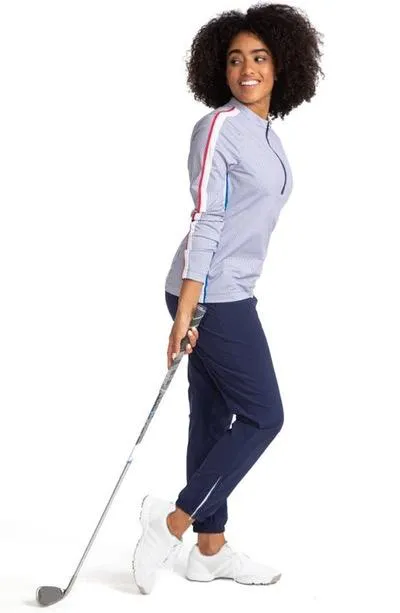 New Women's Kinona Shot Maker Long Sleeve Golf Top - Work'n it Stripes Size S