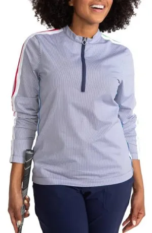 New Women's Kinona Shot Maker Long Sleeve Golf Top - Work'n it Stripes Size S