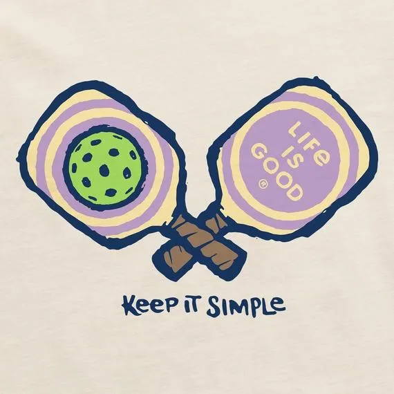 New Women's Life is Good Keep it Simple Pickleball T-Shirt