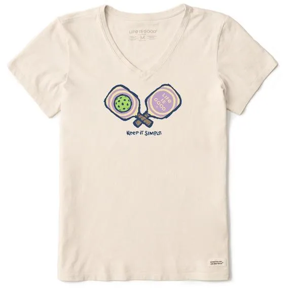 New Women's Life is Good Keep it Simple Pickleball T-Shirt