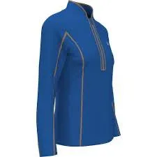 New Women's Original Penguin Midweight Textured 1/4 Zip Pullover - Nautical Blue MSP$110
