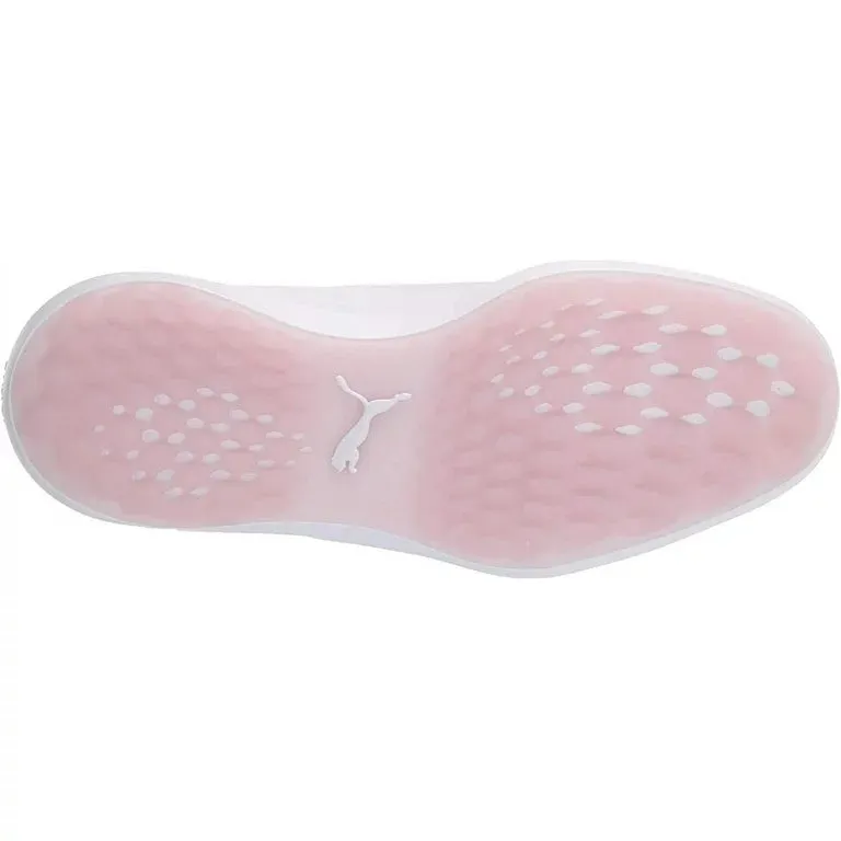 New Women's Puma Ignite Fasten8 Golf Shoe - White/Silver/Pink MSP$100