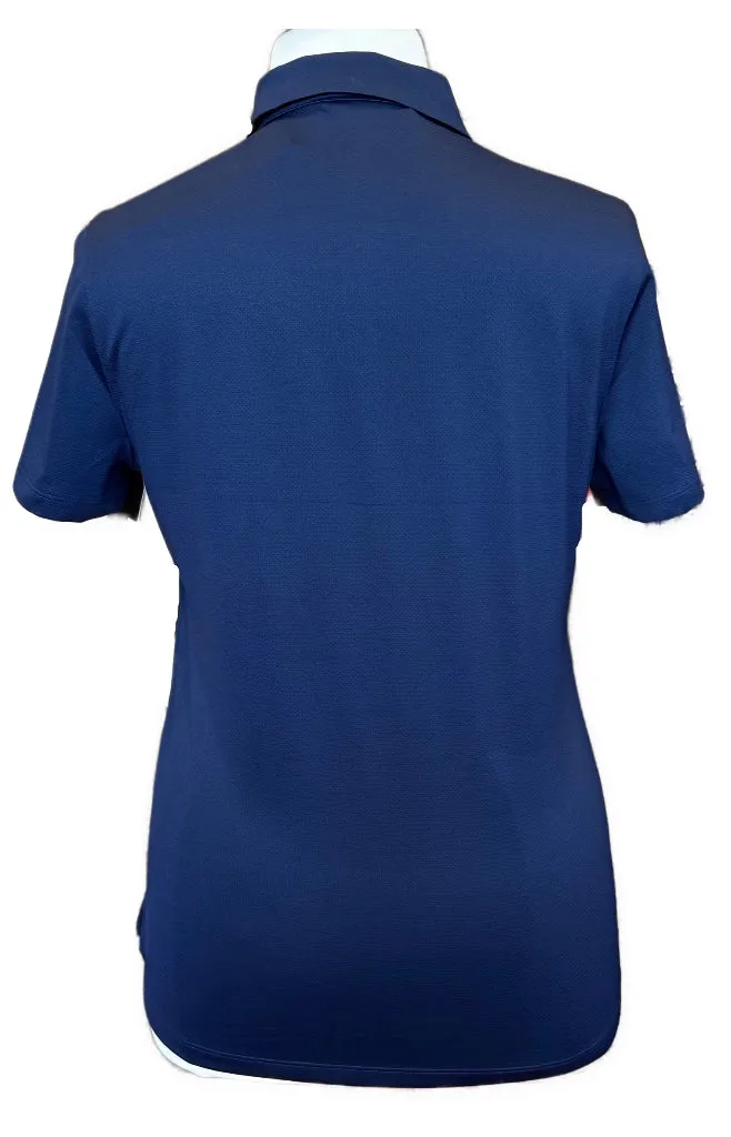 NEW Women's Under Armour Heat Gear 3 Button Short Sleeve Navy Golf Polo Size XL MSP$50