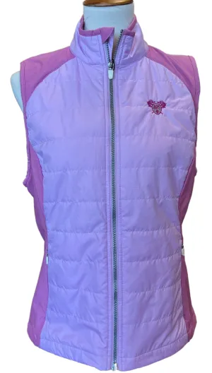 New Women's Zero Restriction Tess Vest in Lilac w/ Logo Size L. MSP$140