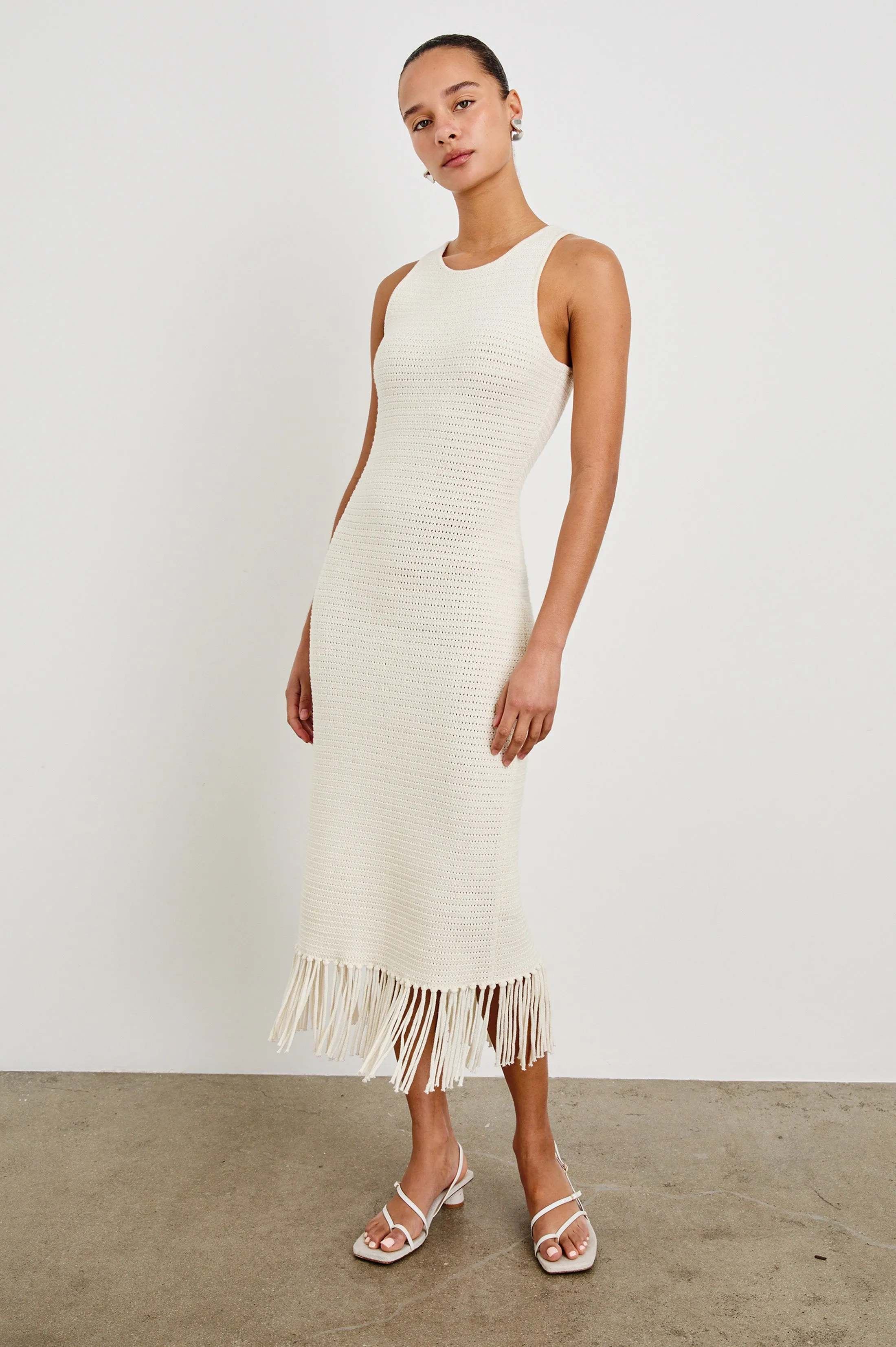 NIA DRESS - ECRU Rails