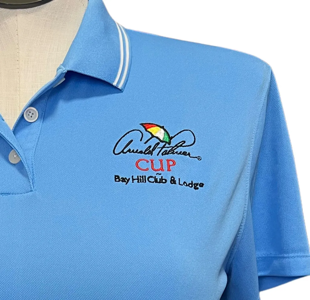 Nike Blue Pique Polo with Arnold Palmer Logo Size L  MSP$60