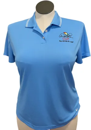 Nike Blue Pique Polo with Arnold Palmer Logo Size L  MSP$60