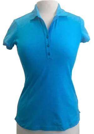 Nike Dri-Fit Turquoise Heather Polo Size S  MSP$60
