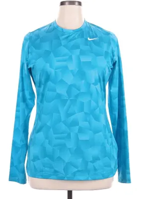 Nike Golf Long Sleeve Turquoise Geo Print Tee Size XL MSP$#60