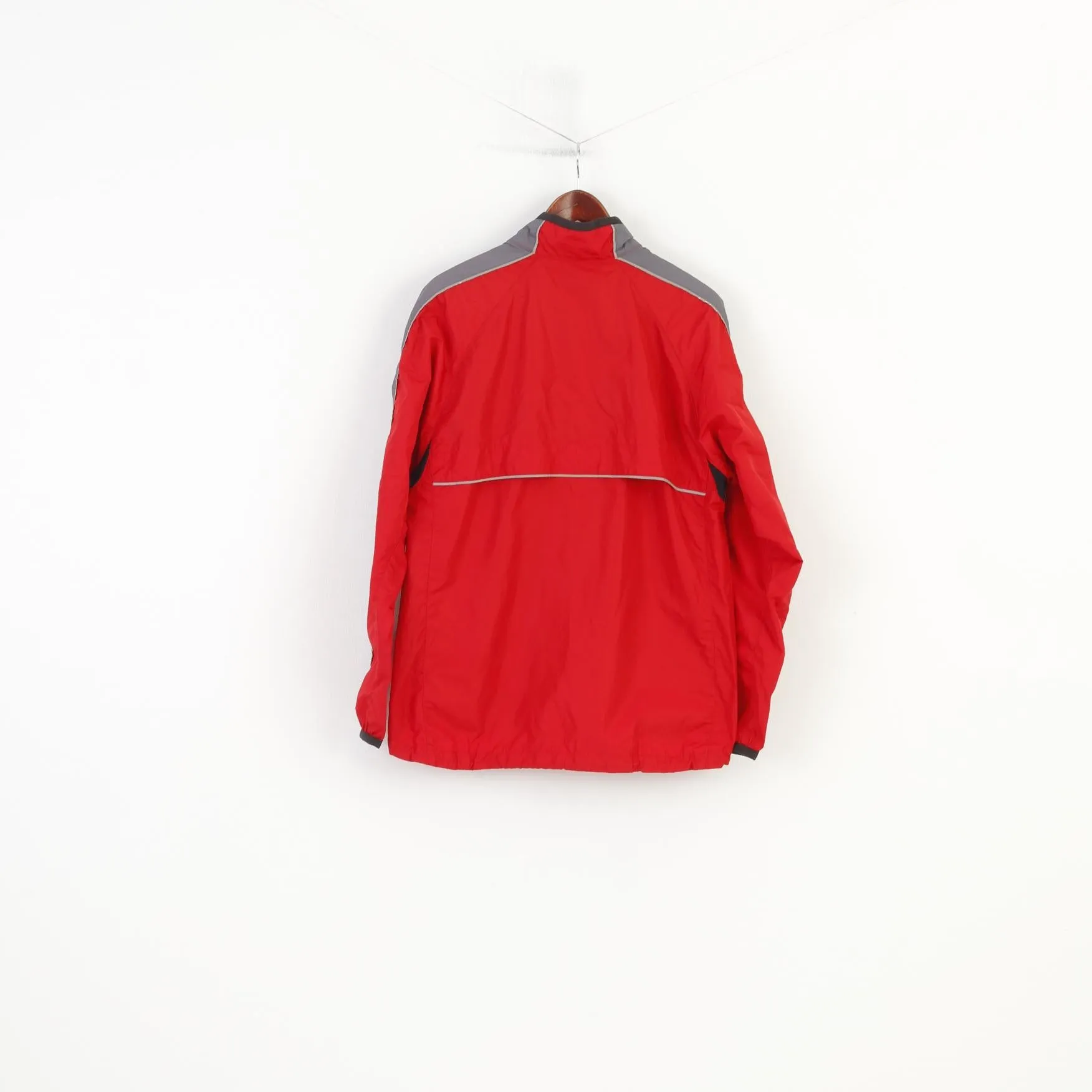 Nike Men 48 L Jacket Red Vintage Lightweight Full Zipper Outwear Sport Top