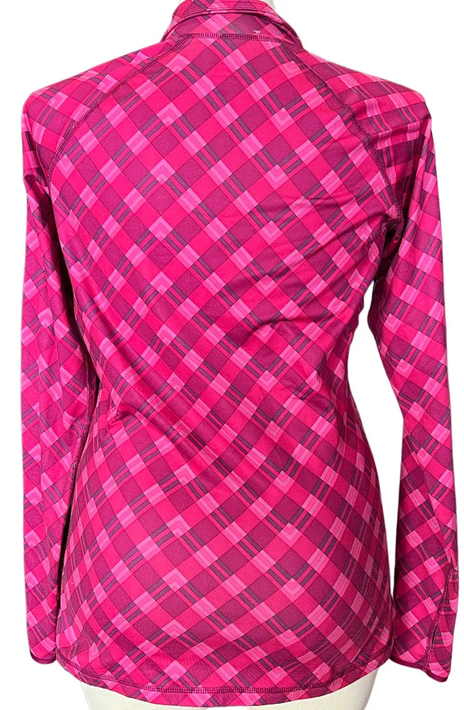 Nike Pink Plaid Half-Zip Pullover Size XL  MSP$65