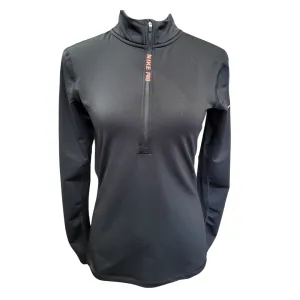 Nike Pro Hyperwarm Black 1/4 Pullover w/ Coral Accents Size M