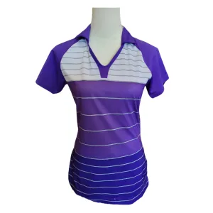 Nike Tour Performance Purple & Gray Striped Polo Size S