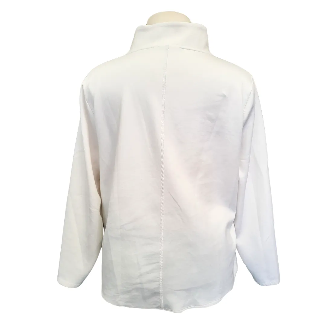 Nike White Comfy & Cozy 1/4 Zip Women's Pullover Size XL MSP$85