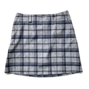 Nike Women's Golf Gray Blue & Black Plaid/Pasilet 17.25" Skort Size 6