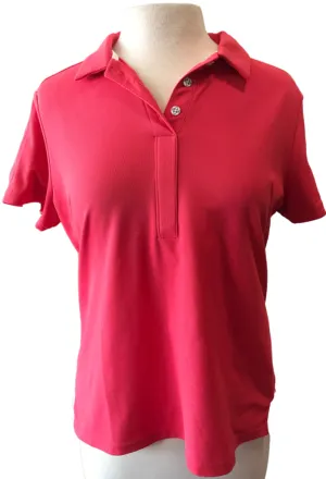 Nivo Sport Pink Pique Polo with Black & White Back Inserts MSP$70