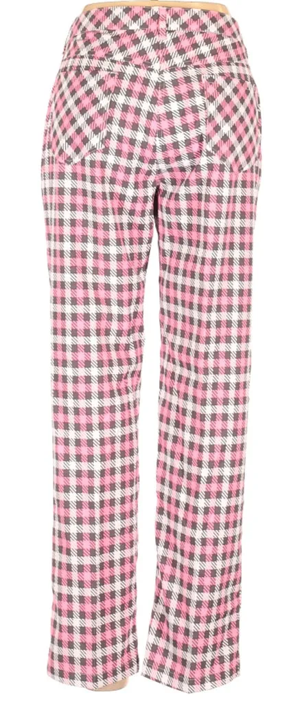 Nivo Sport Pink, White & Tan Plaid Pants Size 12