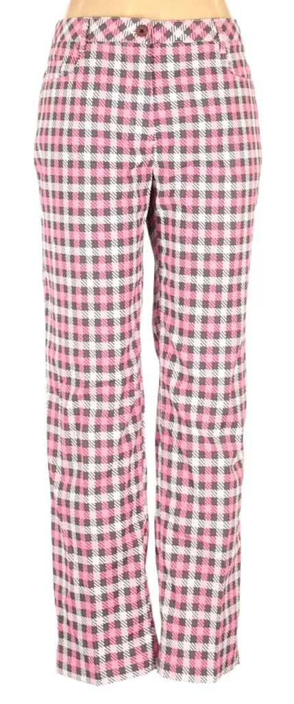 Nivo Sport Pink, White & Tan Plaid Pants Size 12