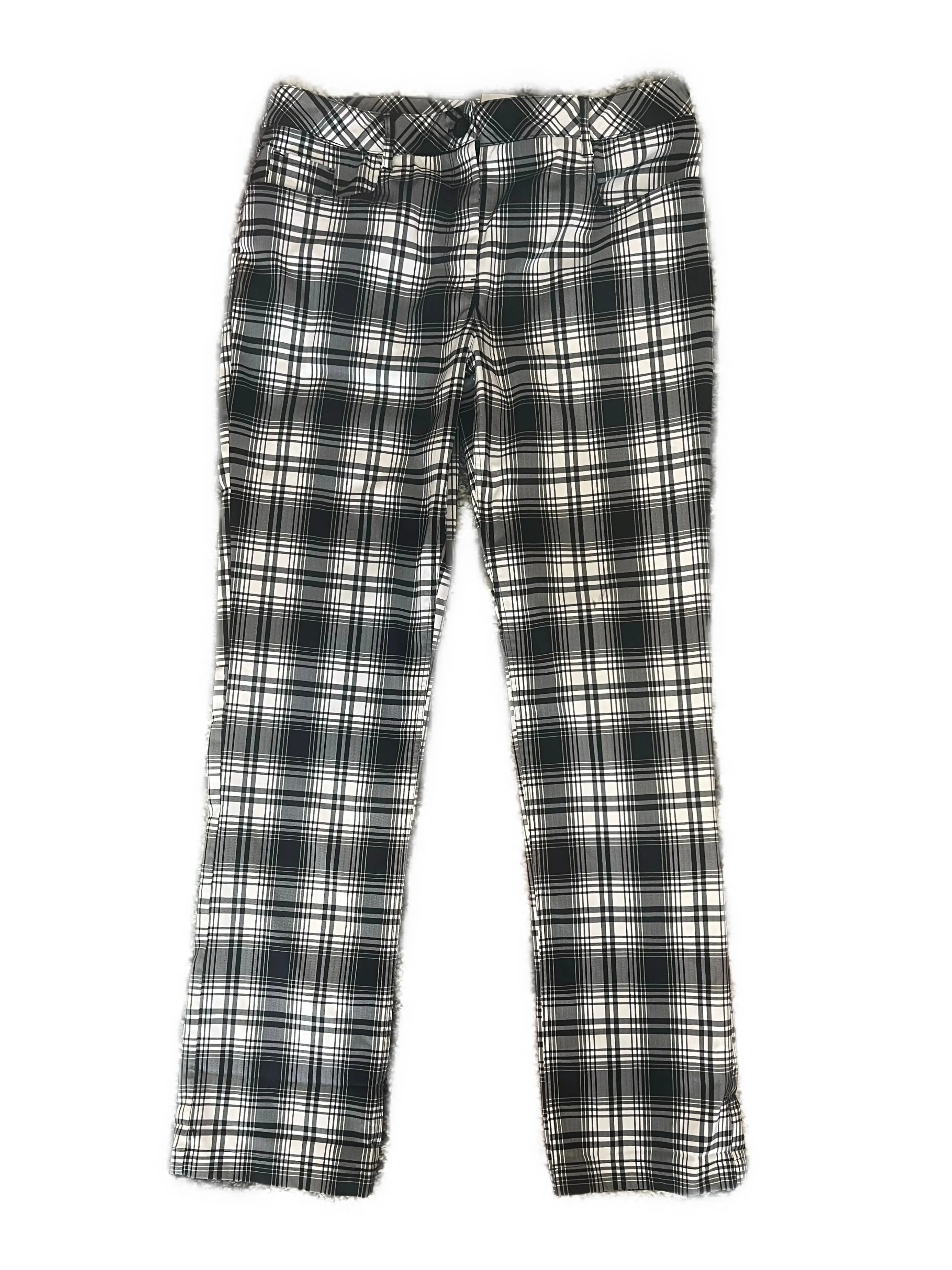 Nivo Sport Women's White & Black Plaid Golf Pants Size 10 MSP$110