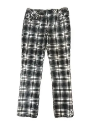 Nivo Sport Women's White & Black Plaid Golf Pants Size 10 MSP$110