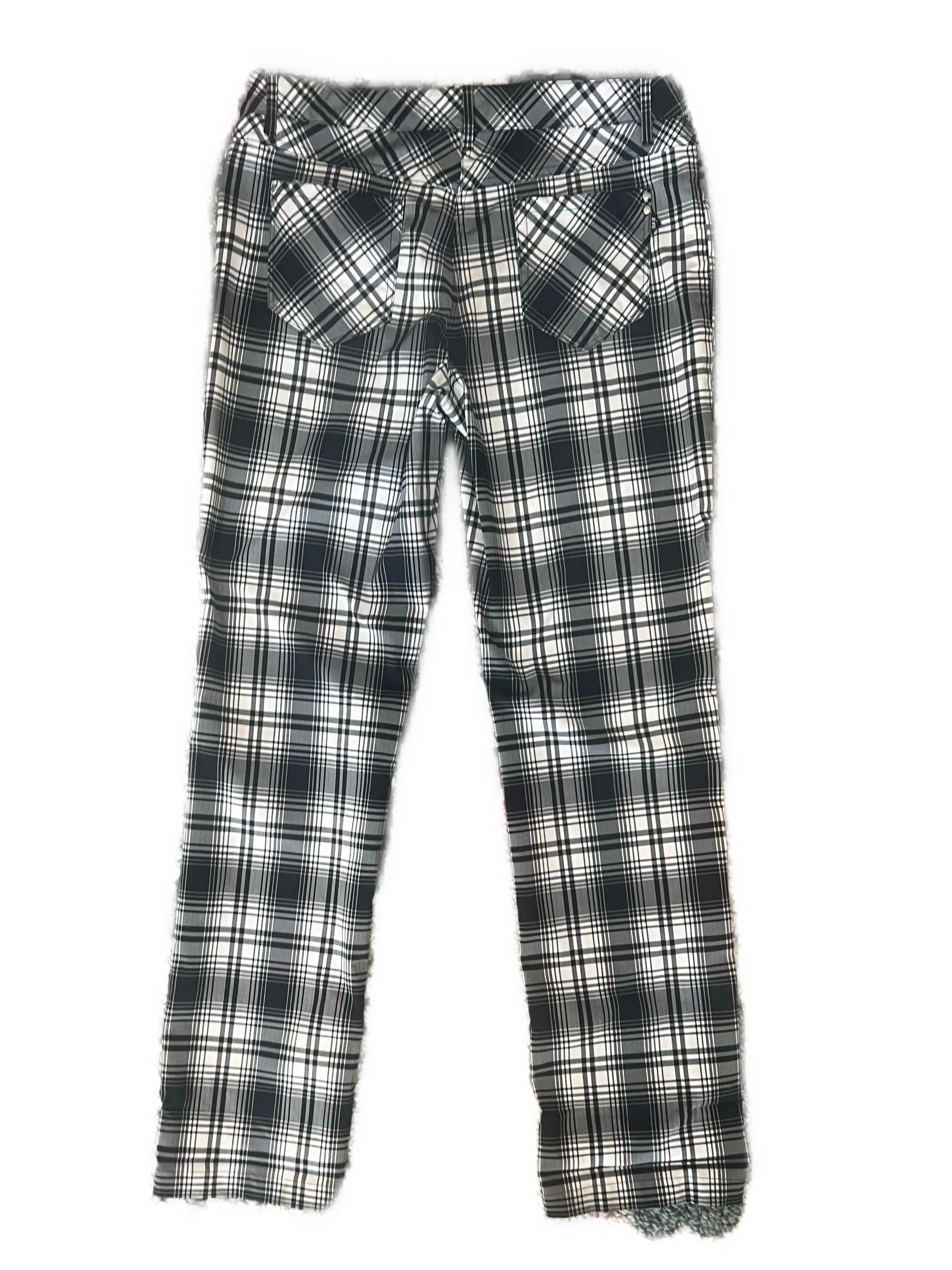 Nivo Sport Women's White & Black Plaid Golf Pants Size 10 MSP$110