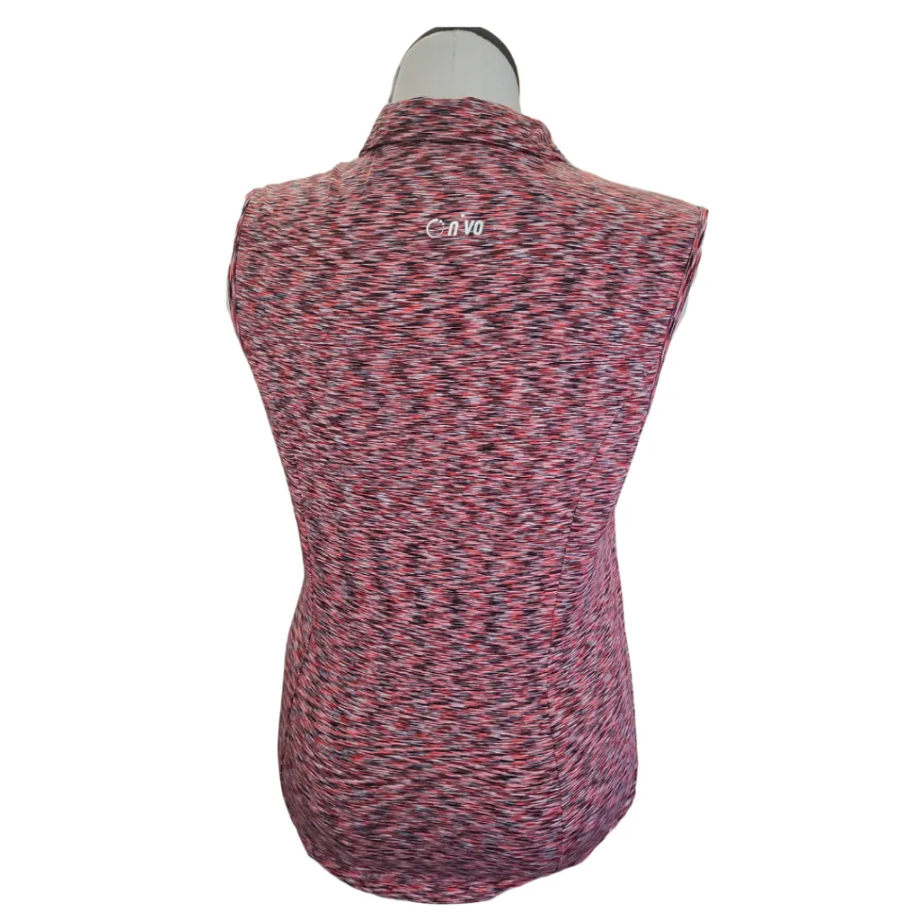 Nivo Women's Red & Black Heather Sleeveless Golf Polo Size L MSP$74