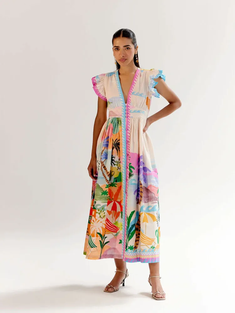 Noib Estella Maxi Dress By The Sea