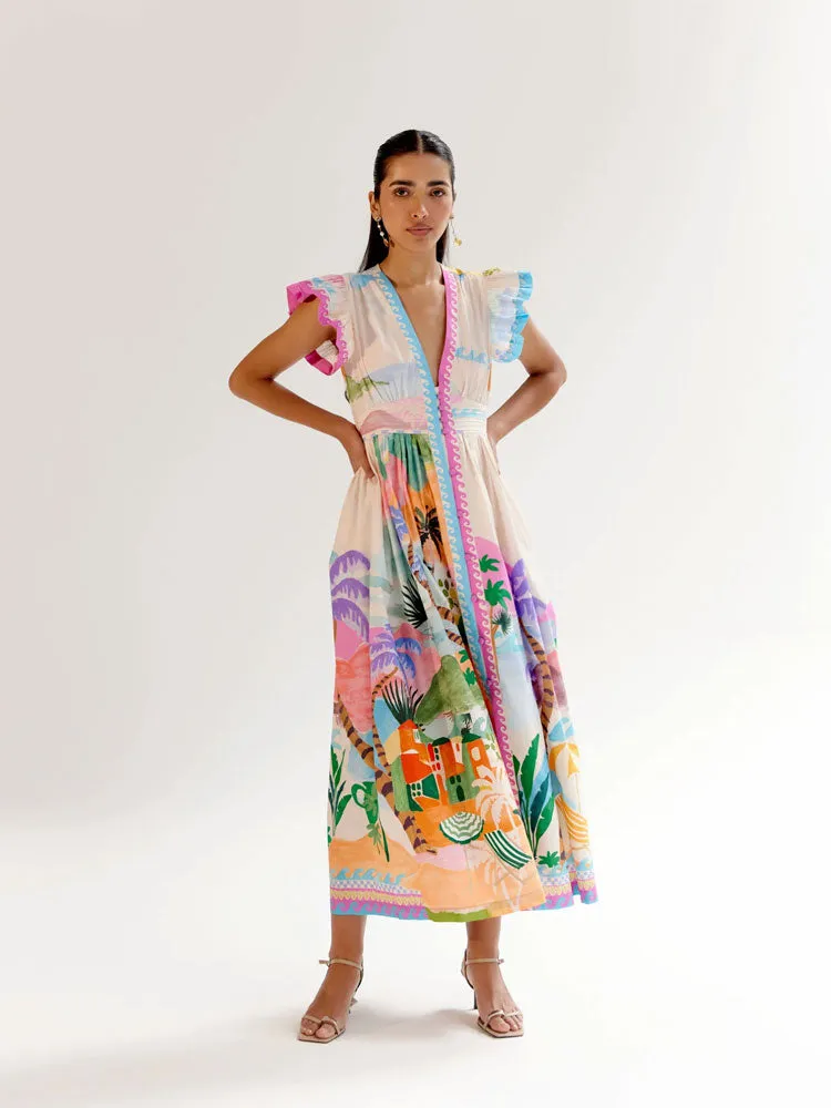 Noib Estella Maxi Dress By The Sea