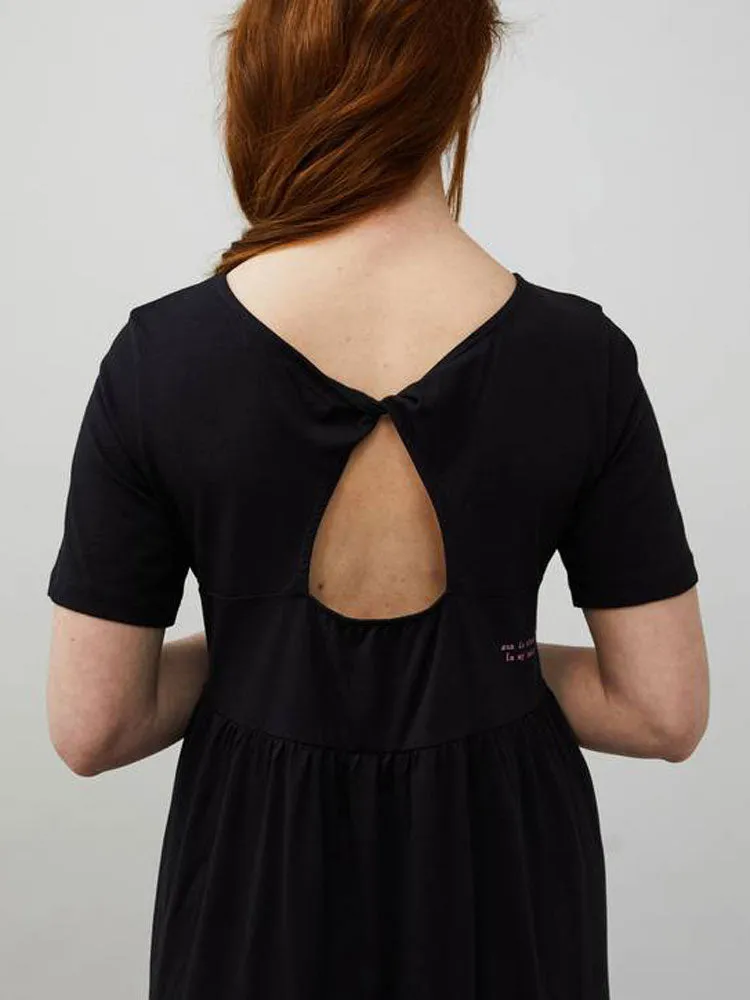 Odd Molly Camellia Dress Almost Black