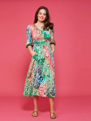 Onjenu Esme Midi Dress Tropical Star